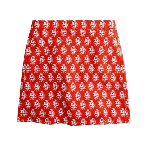 J Crew Bright Floral Stretch Mini Skirt Sz 8 - Picture 1 of 7